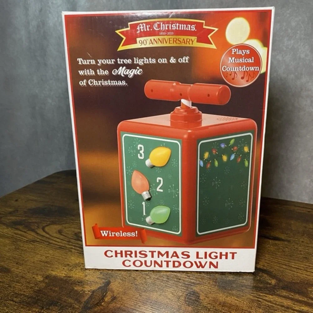 Mr. Christmas Christmas Light Countdown-Turn Tree Lights On/Off With Music New